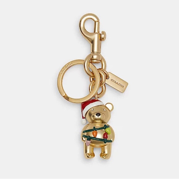 Coach Christmas Lights Bear Bag Charm NWT - Picture 3 of 3